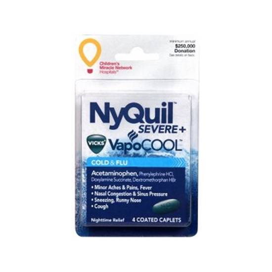 Order NyQuil Cold & Flu 4 PC food online from Chevron Extramile store, Roseville on bringmethat.com