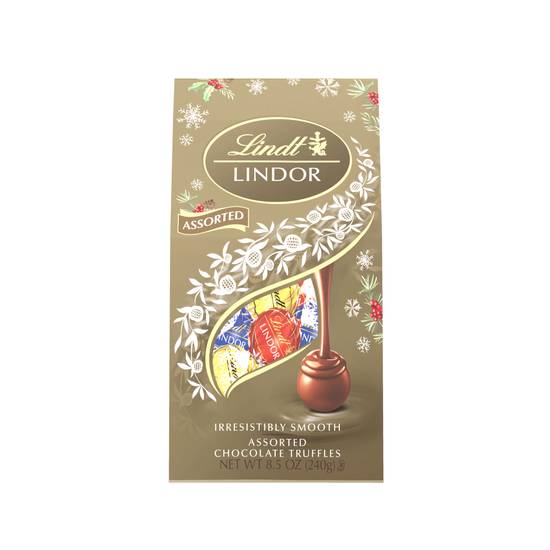Order Lindor Truffles Holiday Bag, Assorted - 8.5 oz food online from Bartell Drugs store, NORTH BEND on bringmethat.com
