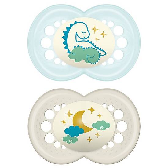 Order MAM Night 2-Pack Age 6+ Months Glow-in-the-Dark Pacifiers food online from Bed Bath & Beyond store, Lancaster on bringmethat.com