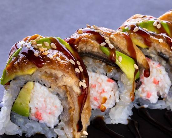 Order Dragon Roll (5 Pcs) food online from SushiStop Culver City store, Culver City on bringmethat.com