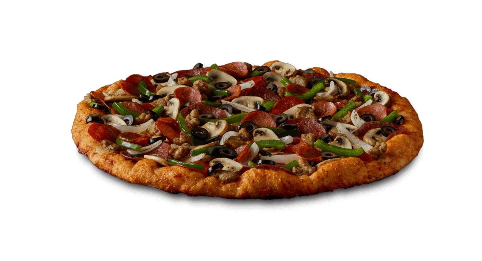 Order King Arthur's Supreme Pizza - Personal (6 Slices) food online from Round Table Pizza store, El Cajon on bringmethat.com