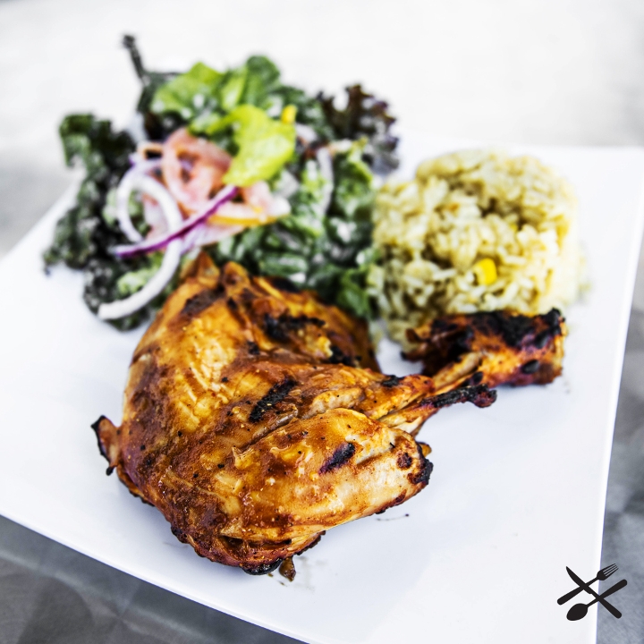 Order BBQ Chicken Plate food online from Spanglish Kitchen store, Alhambra on bringmethat.com