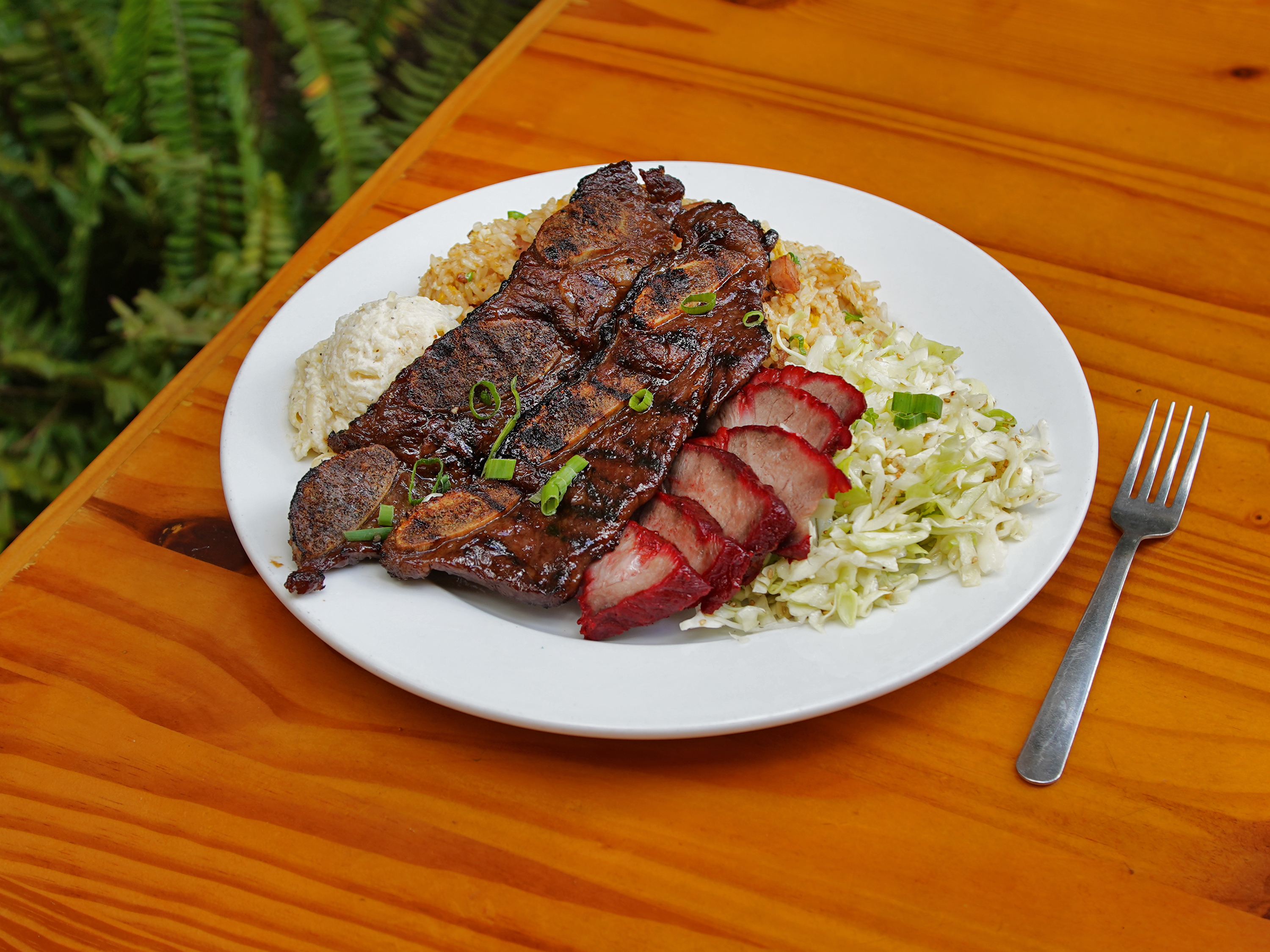Order Any Pork and Beef Entrees food online from Back Home in Lahaina store, Carson on bringmethat.com