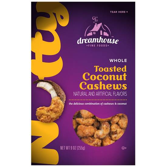 Order Dreamhouse Toasted Coconut Whole Cashews (9 oz) food online from Rite Aid store, Eugene on bringmethat.com