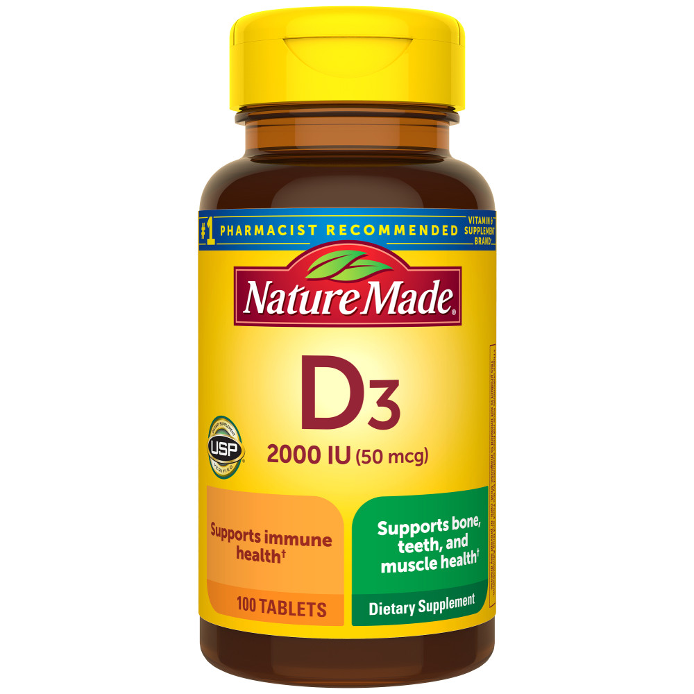 Order Nature Made Vitamin D3 Tablets, 50mcg - 100 ct food online from Rite Aid store, Cathedral City on bringmethat.com