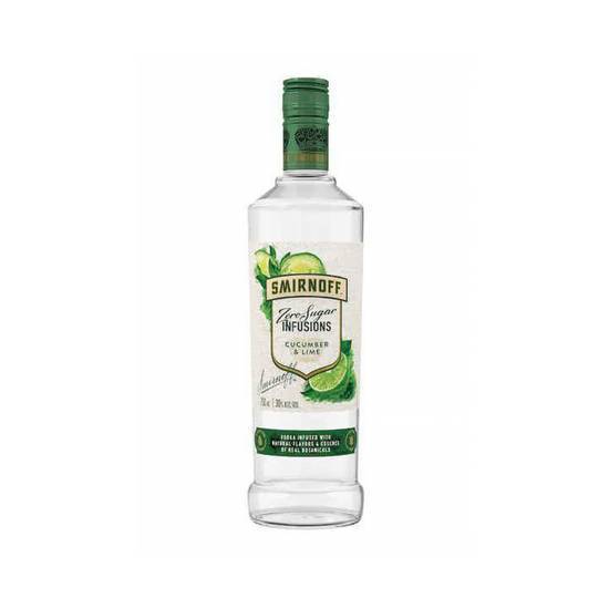 Order Smirnoff Infusions Zero Sugar Vodka - Cucumber & Lime 750ml | 30% abv food online from Pink Dot store, Chino Hills on bringmethat.com