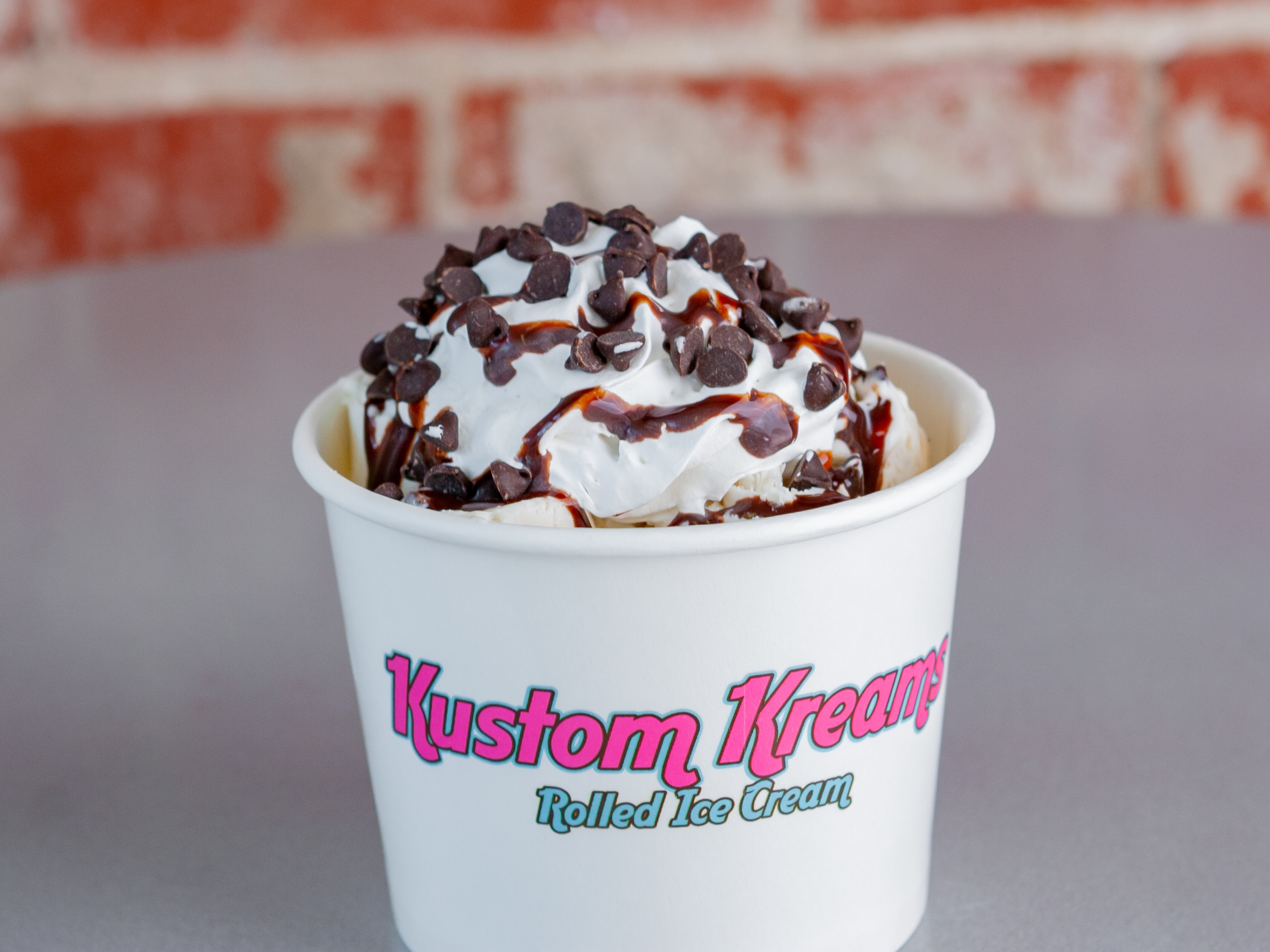 Order Chocolate Chip Cookie Dough food online from Kustom Kreams Rolled Ice Cream store, Huntington on bringmethat.com