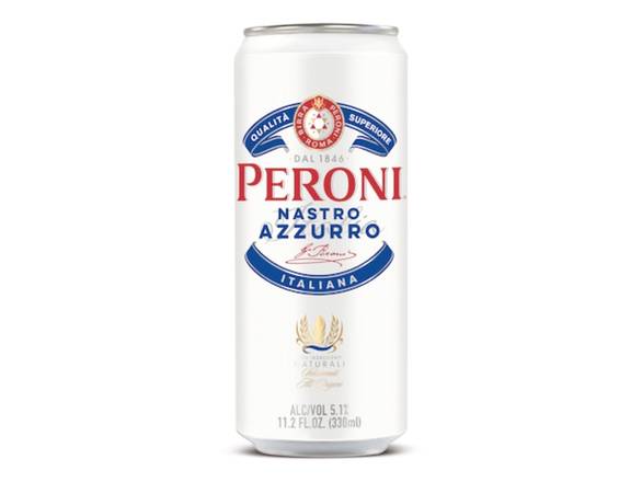 Order Peroni Nastro Azzurro Import Lager Beer - 6x 11.2oz Cans food online from Kirby Food & Liquor store, Champaign on bringmethat.com