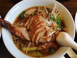 Order DS12. Roasted Duck Tom Yum Lemongrass Noodle Soup (3PD) food online from Chaang Thai Restaurant store, Morgantown on bringmethat.com