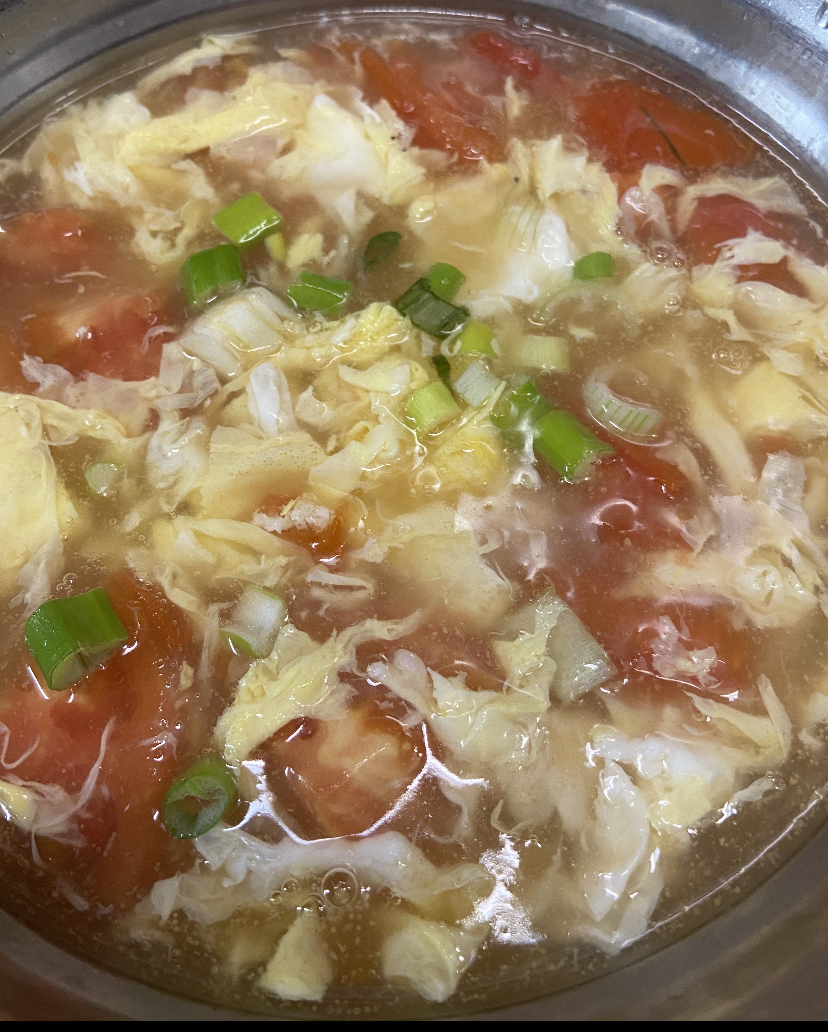 Order 3a. Tomato Egg Drop Soup food online from New Jin Xin store, Brooklyn on bringmethat.com