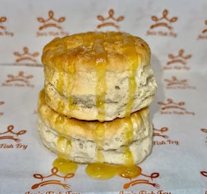Order 2 Honey Butter Biscuits food online from Jen Fish Fry store, Fayetteville on bringmethat.com