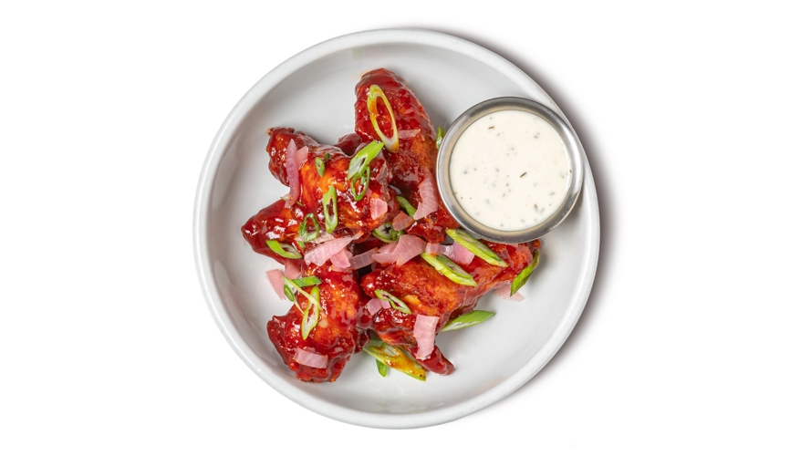 Order BBQ Smoke Sauce Jumbo Wings w/ Buttermilk Ranch food online from Naked Bird store, Edgewater on bringmethat.com