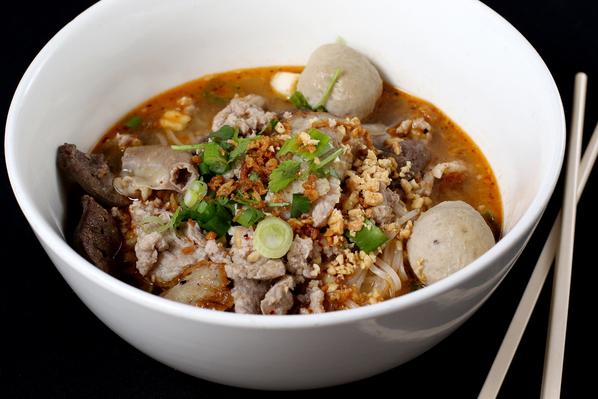 Order Pork Tom Yum Noodle Soup food online from Lers Ros store, San Francisco on bringmethat.com