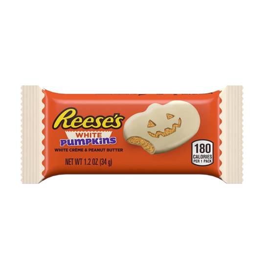 Order REESE'S Halloween White Creme Peanut Butter Pumpkins Candy, 1.2 OZ food online from CVS store, PRATTVILLE on bringmethat.com