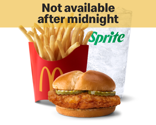 Order Crispy Chicken Sandwich Meal food online from McDonald's store, Fayetteville on bringmethat.com