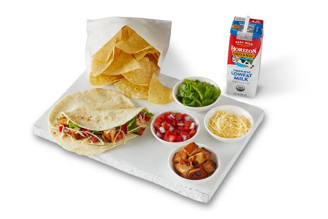 Order NEW 2 Taco Kit Kids Meal food online from Qdoba Mexican Eats store, Clarksburg on bringmethat.com