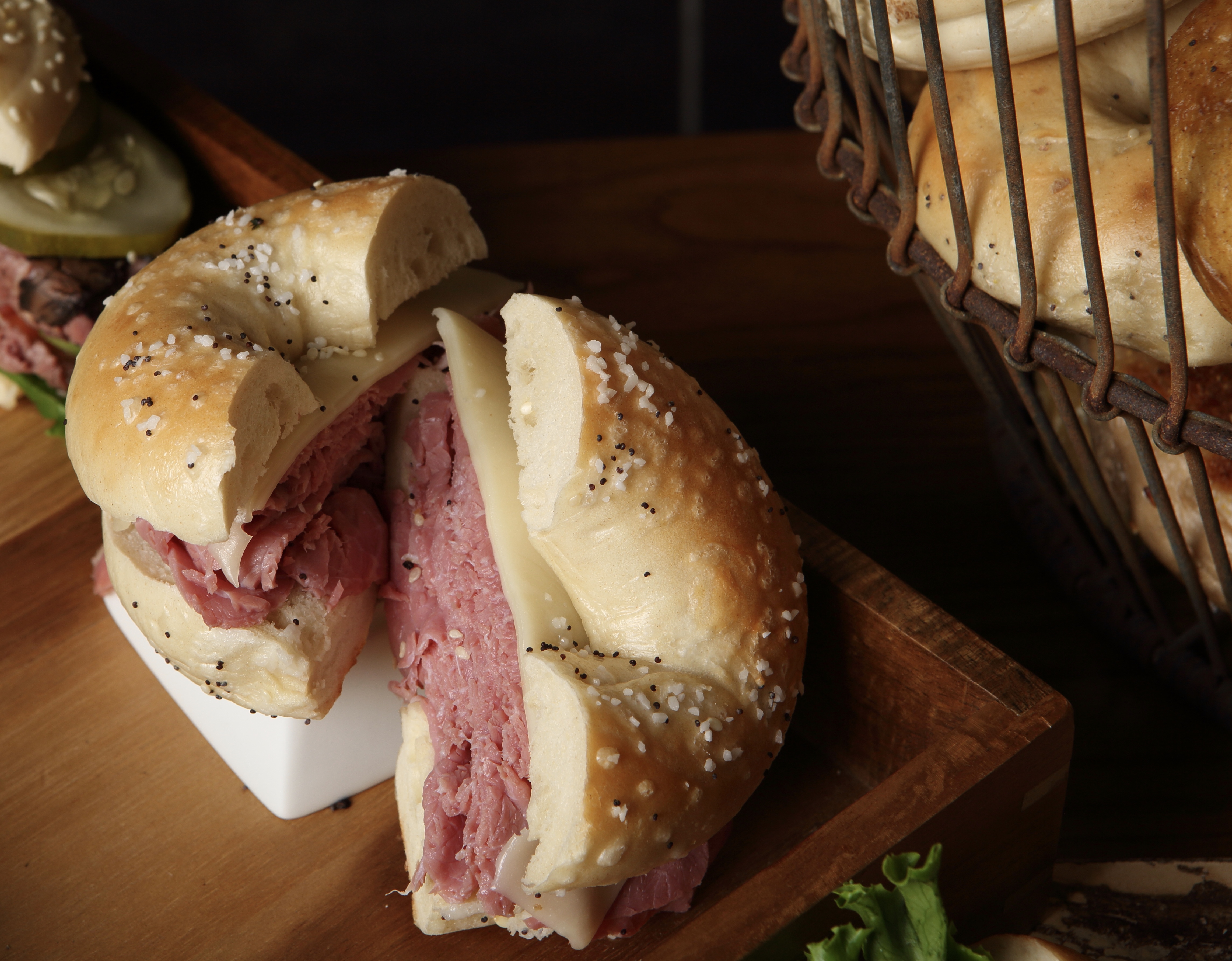 Order Junior Corned Beef Sandwich food online from Barry Bagels - W. Dussel Dr. store, Maumee on bringmethat.com