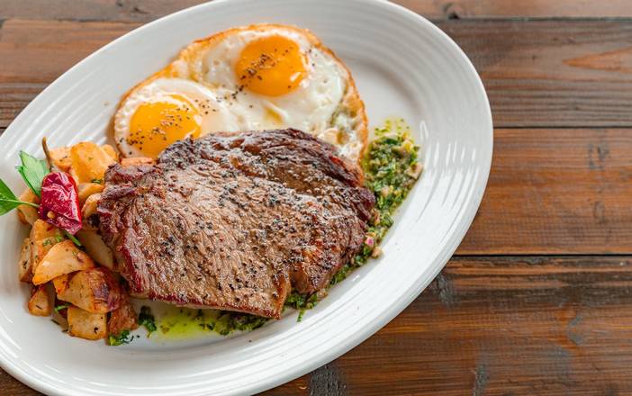 Order Steak & Eggs - available Sat until 3pm food online from Pinstripes store, South Barrington on bringmethat.com
