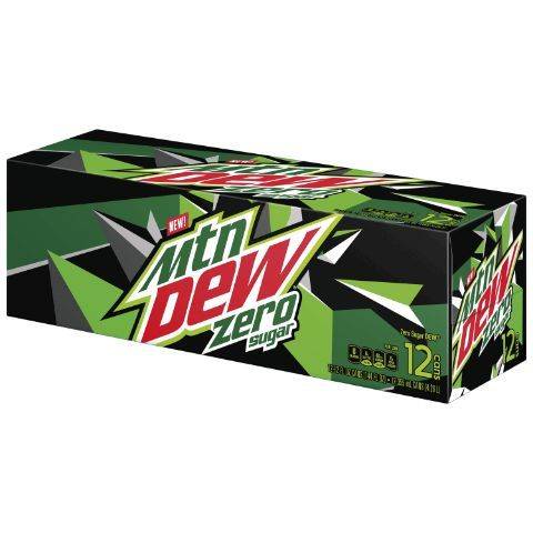 Order Mtn Dew Zero Sugar 12pk 12oz Can food online from Aplus store, Youngwood on bringmethat.com