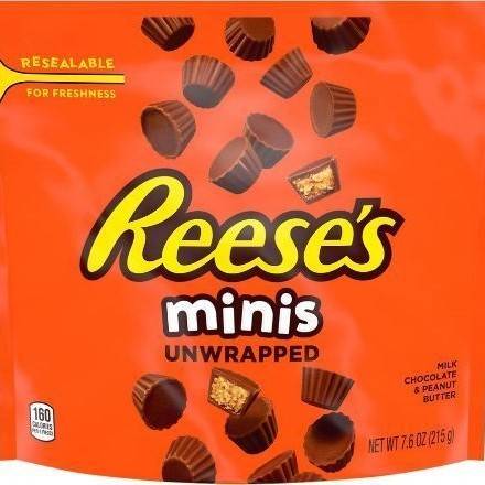 Order Reese's Peanut Cup Minis Pouch (7.6 oz) food online from Dolcezza Gelato store, Arlington on bringmethat.com