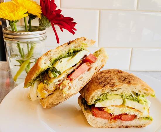 Order Crazee Caprese Panino food online from Tuscan Son store, Los Angeles on bringmethat.com