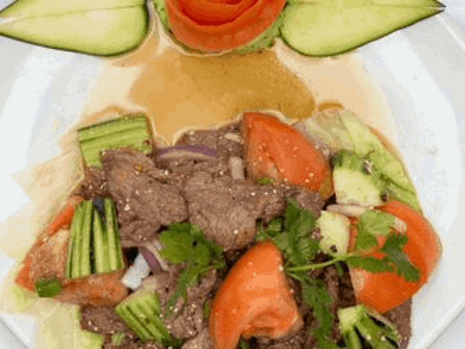 Order Beef Salad food online from Thai Thani Kitchen store, Seattle on bringmethat.com