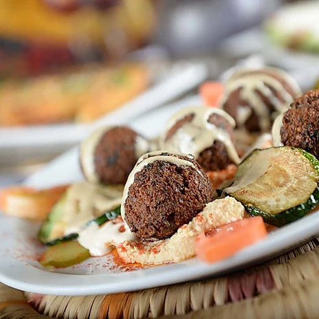 Order Falafel and Hummus food online from Pom & Olive store, Costa Mesa on bringmethat.com