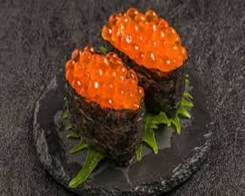 Order Salmon Roe Sushi (2pcs) food online from Sushi Factory store, Azusa on bringmethat.com