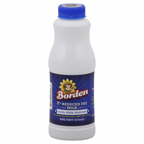 Order Borden 2% Reduced Fat Milk 1 Pint food online from 7-Eleven store, DeBary on bringmethat.com