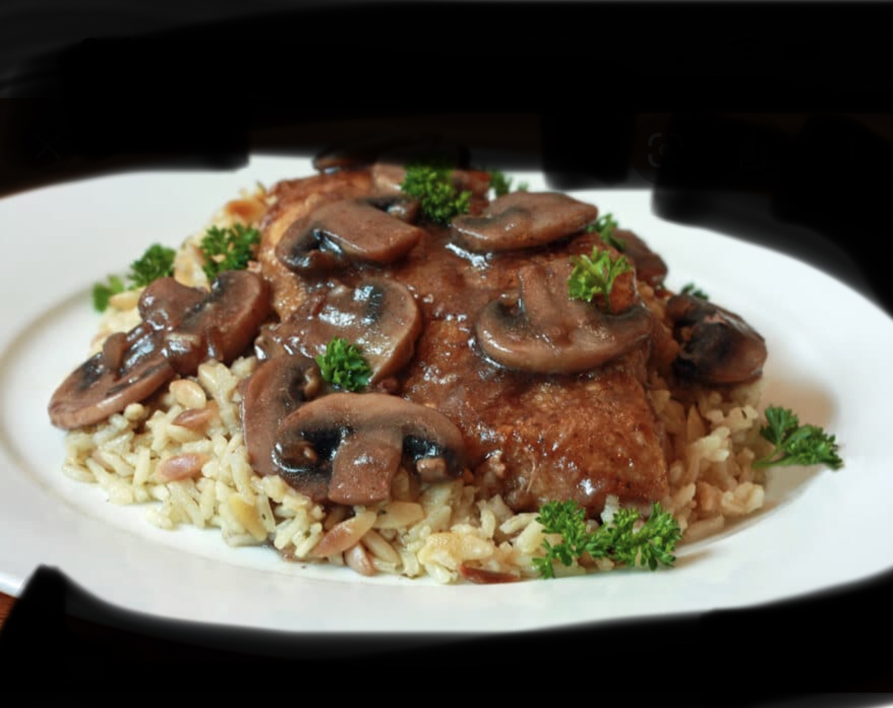 Order Chicken Marsala over Rice  food online from Happy Days Diner store, Brooklyn on bringmethat.com