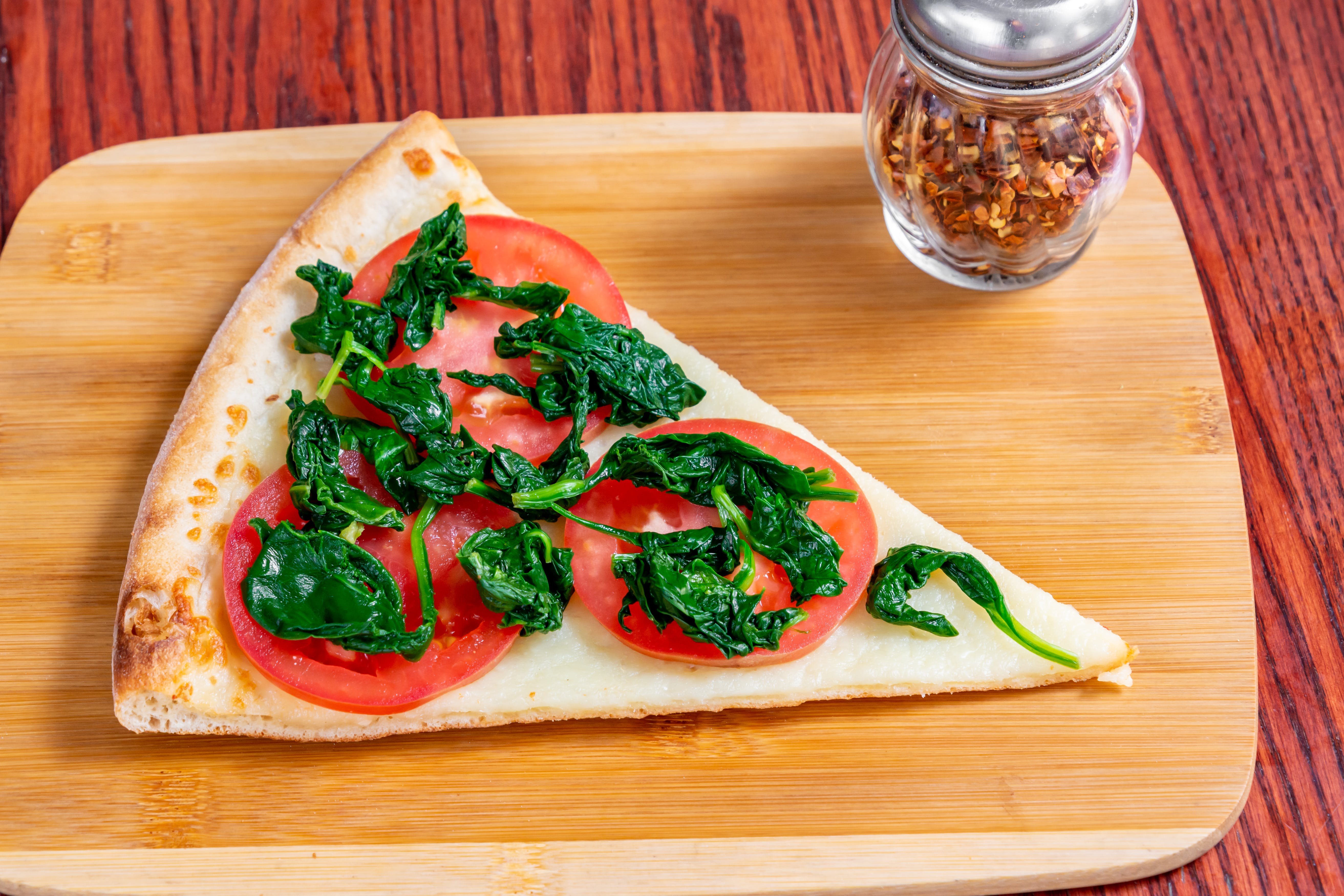 Order Vegetarian White Pizza - Large 16'' (8 Slices) food online from Rocco's Pizza Restaurant store, Kimberton on bringmethat.com