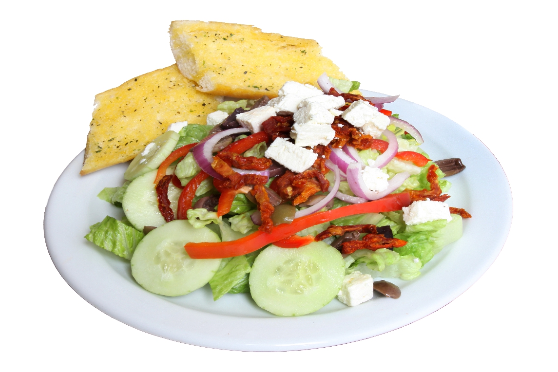 Order Greek Salad food online from Big Mama's and Papa's Pizzeria store, Granada Hills on bringmethat.com