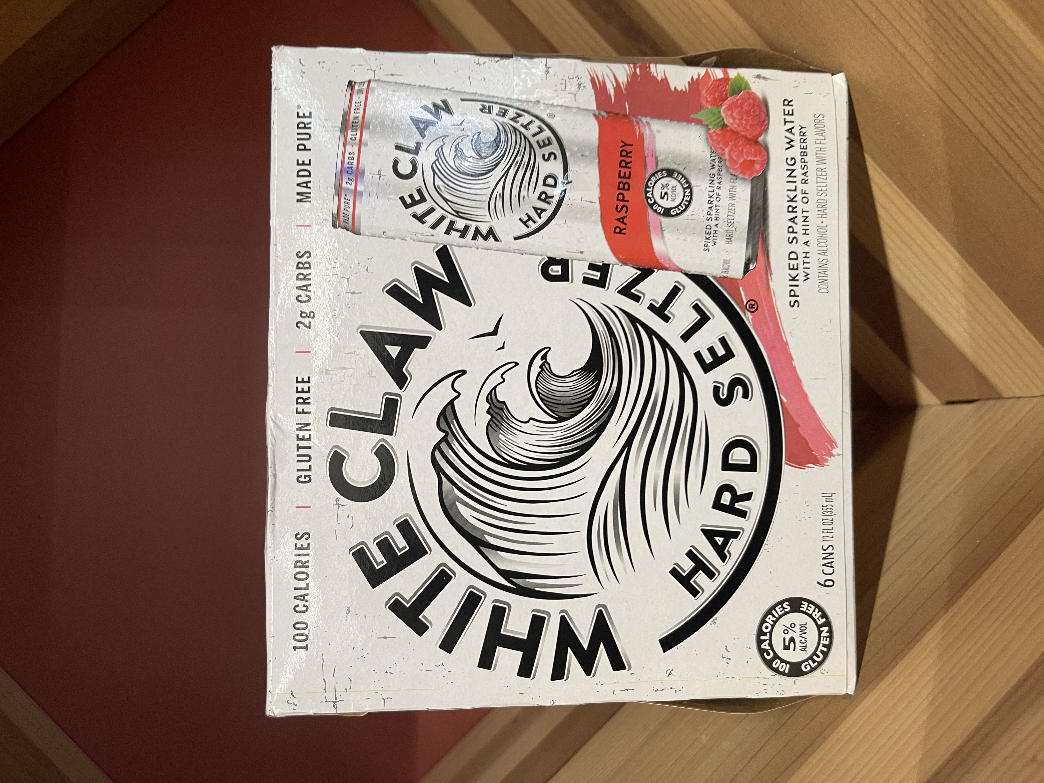 Order White Claw Raspberry 6 Pack-12 oz. Can Hard Seltzer food online from Esplanade Wine & Spirits store, Arlington Heights on bringmethat.com