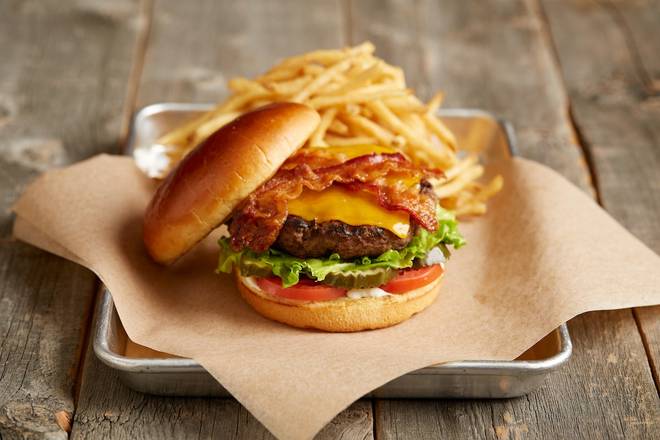 Order Bacon Cheeseburger* food online from Bj's Restaurant & Brewhouse store, Carlsbad on bringmethat.com