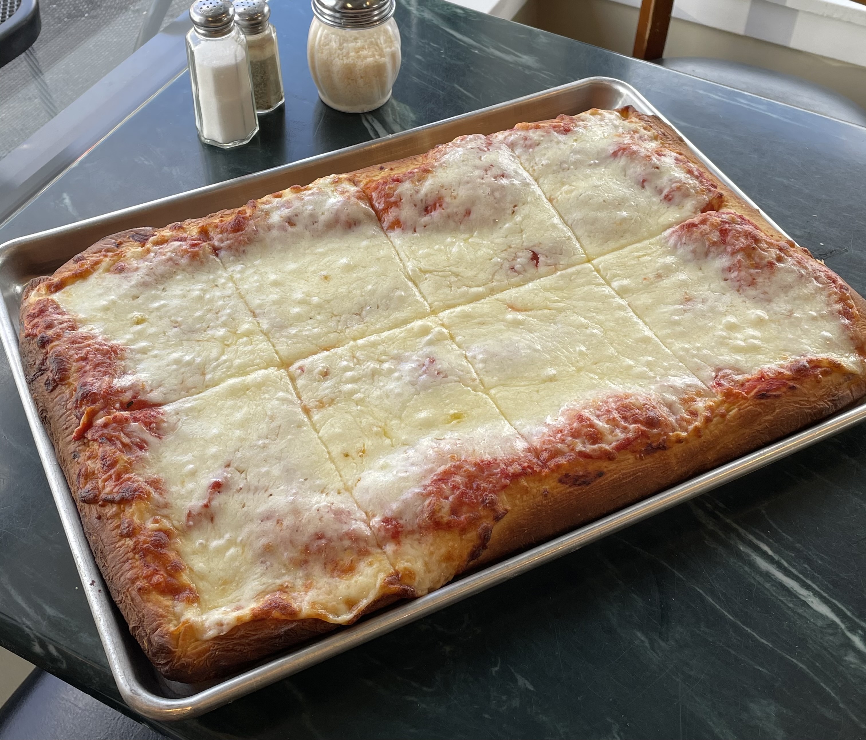 Order 16" Sicilian Cheese Pizza food online from Westover Pizza store, Stamford on bringmethat.com
