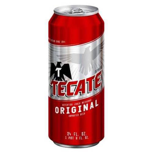 Order Tecate Cans - 24 oz Can/Single food online from Bottle Shop & Spirits store, Los Alamitos on bringmethat.com