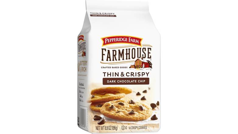 Order Pepperidge Farm Farmhouse Thin & Crispy Dark Chocolate Chip Cookies food online from Riverside Sunoco store, Westport on bringmethat.com