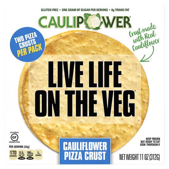 Order Caulipower Frozen Cauliflower Pizza Crusts 2ct 11.5in 11oz food online from Everyday Needs by Gopuff store, Athens on bringmethat.com