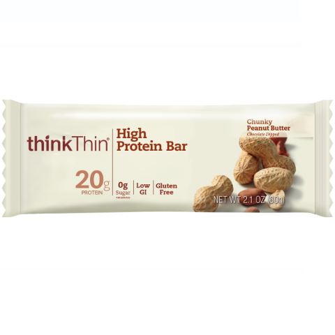 Order ThinkThin High Protein Bar Chunky Peanut Butter 2.1oz food online from Aplus store, Spencerport on bringmethat.com