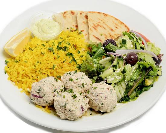 Order Wild Caught Tuna Salad Plate food online from George's Greek Grill-Fig at 7th store, Los Angeles on bringmethat.com