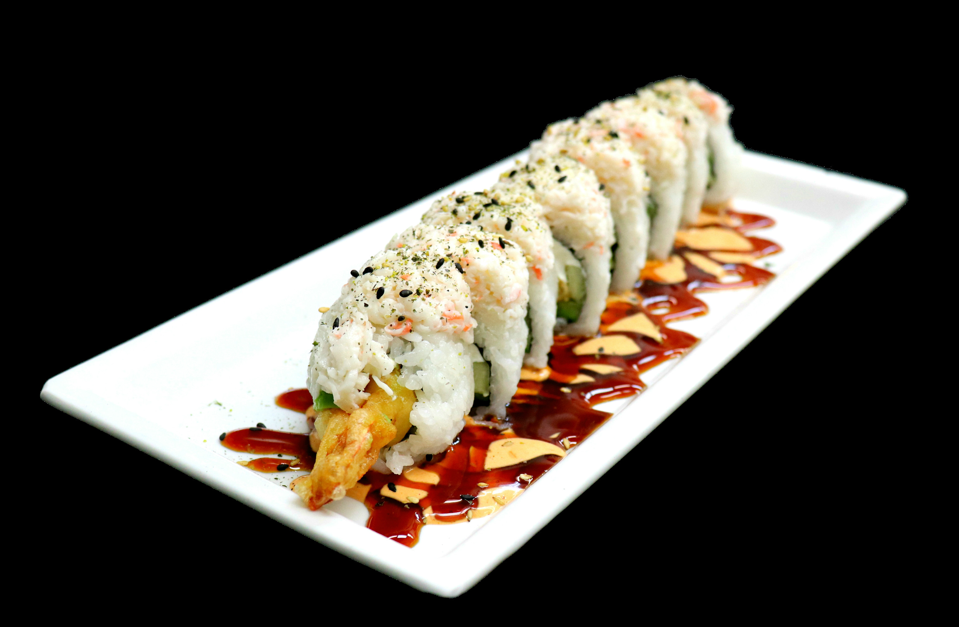 Order White Dragon Roll food online from Toshiko Japanese Cuisine store, Hanford on bringmethat.com