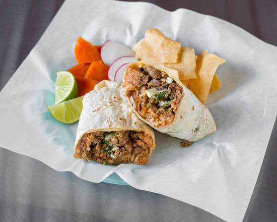 Order Pollo Burrito food online from Tacos El Guero store, Hawthorne on bringmethat.com