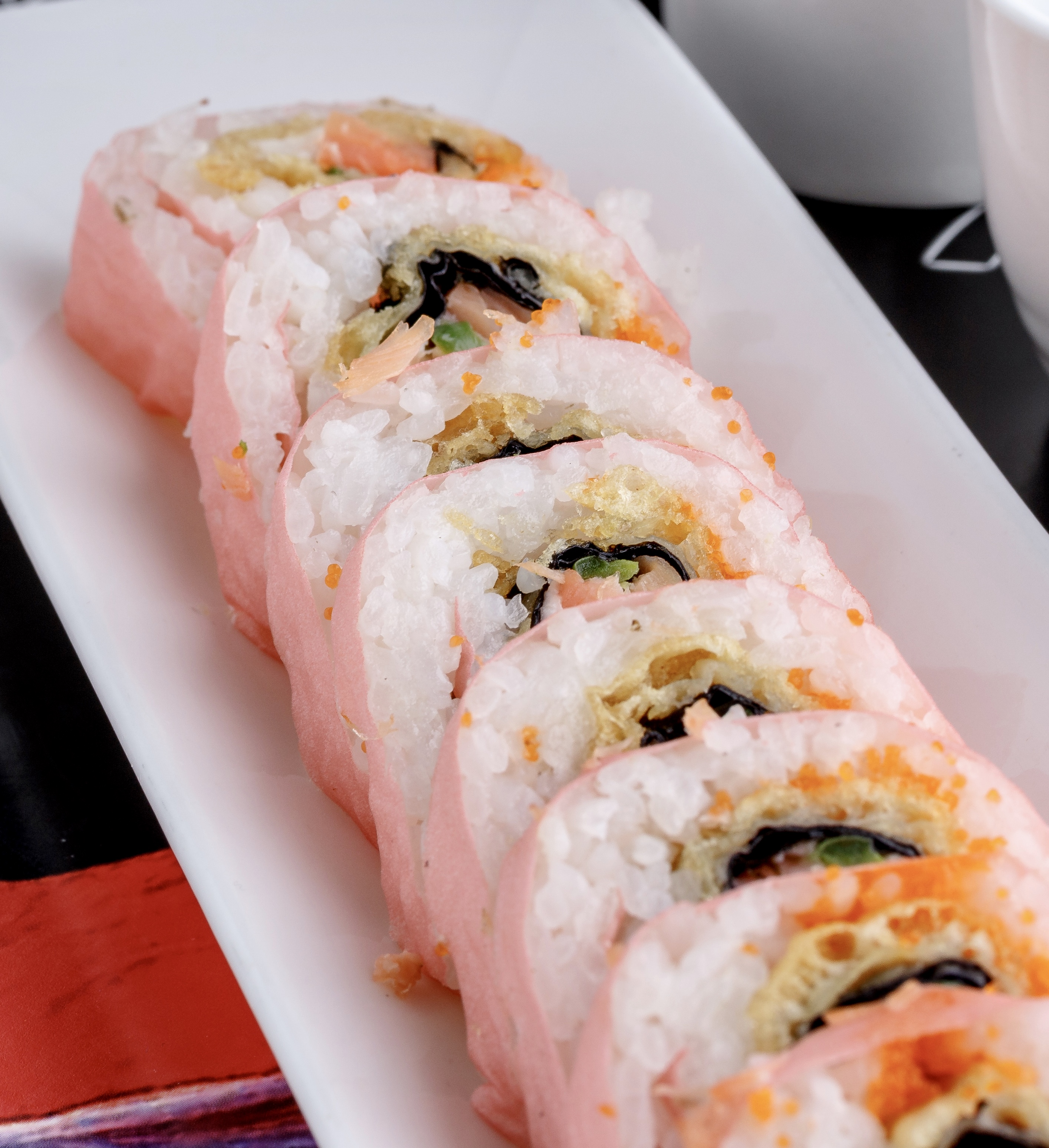 Order Tiger Eye Cut Roll food online from Koi Japanese Sushi Bar & Lounge store, Beaumont on bringmethat.com