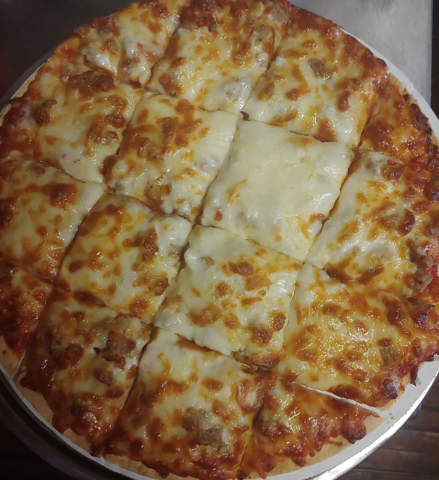 Order Sausage Pizza food online from Ballyhoos store, Merrill on bringmethat.com