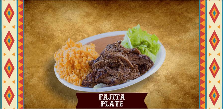 Order Beef Fajita Plate  food online from El Venado store, Laredo on bringmethat.com