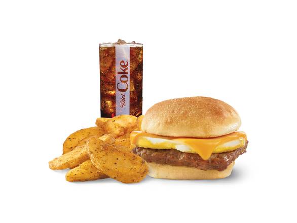 Order Classic Sausage, Egg & Cheese Sandwich Combo food online from Wendy store, GRAND JUNCTION on bringmethat.com