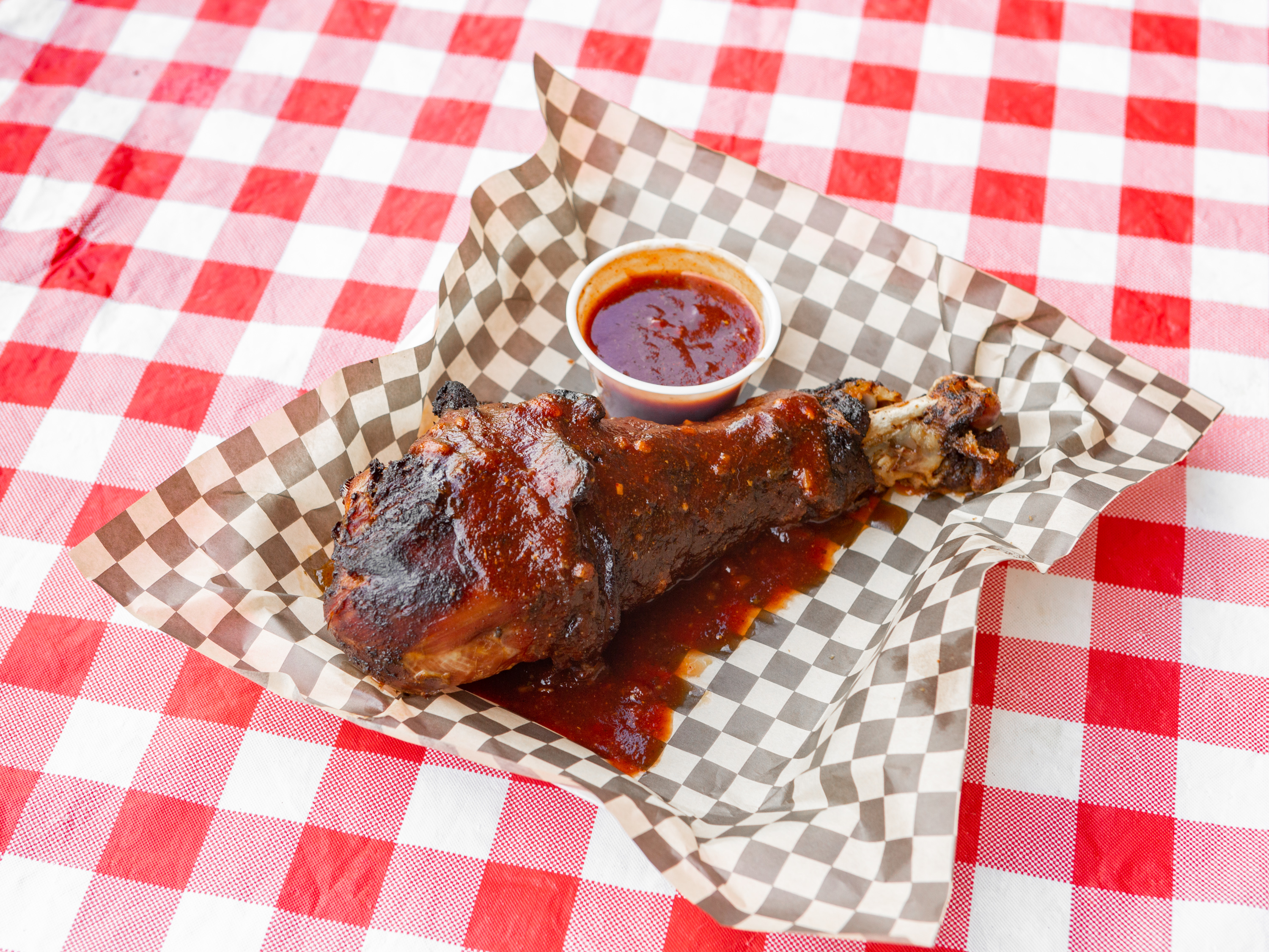 Order Smoked Tom Turkey Leg food online from Smokehouse Bbq store, Anchorage on bringmethat.com