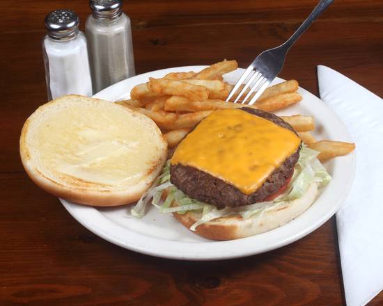 Order Cheeseburger with Fries food online from Trackside Restaurant store, Mooresville on bringmethat.com