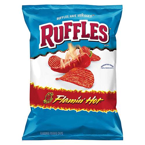 Order Ruffles Flamin Hot - 8.5 oz Bag/Single food online from Bottle Shop & Spirits store, Los Alamitos on bringmethat.com