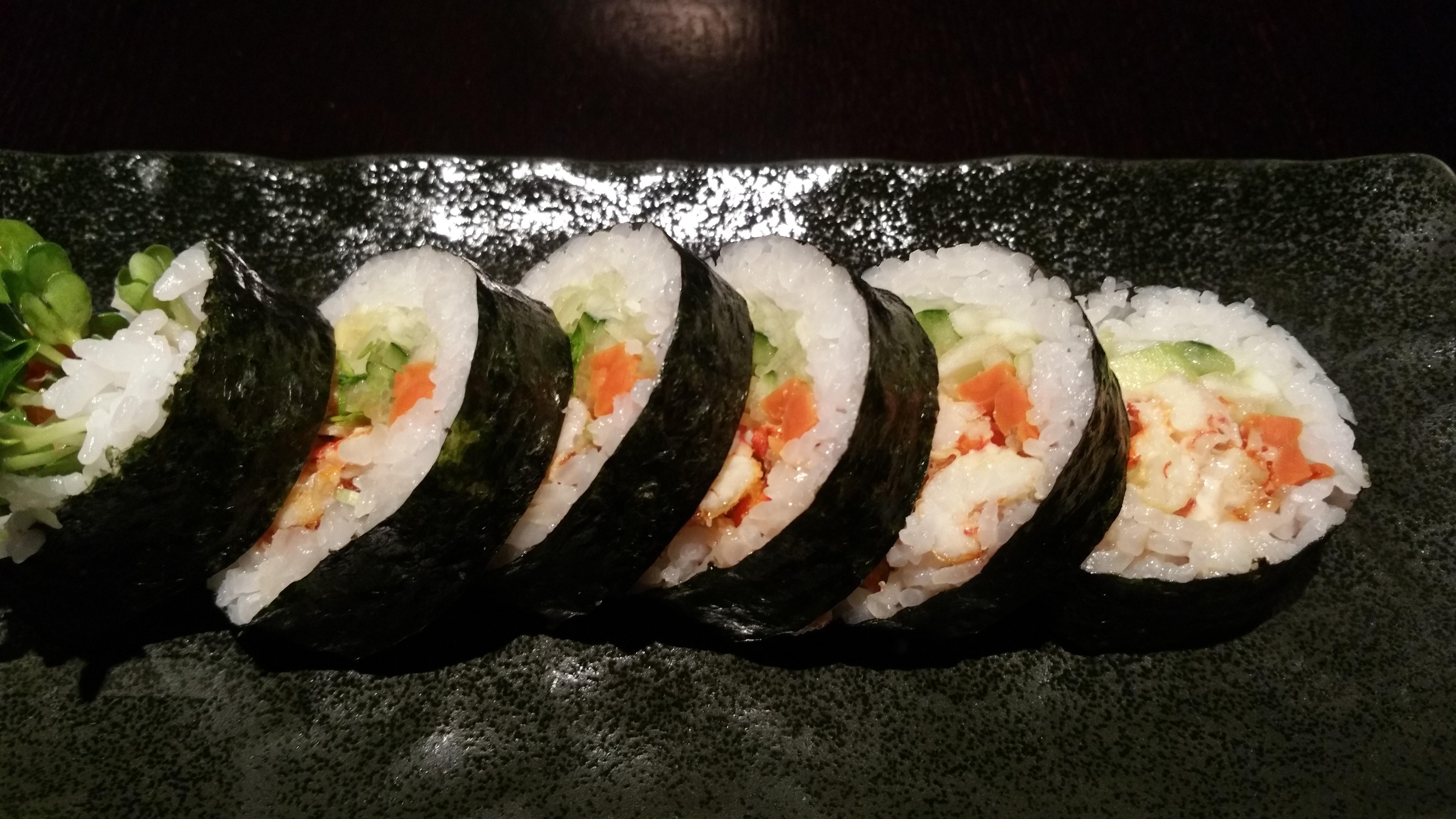 Order Crawfish Cut Roll food online from Tokyo Sushi store, Santa Clarita on bringmethat.com